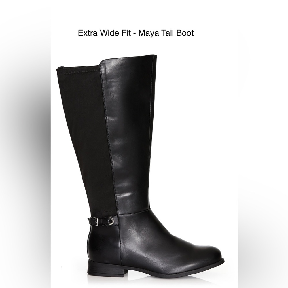 Cloudwalkers EXTRA WIDE FIT - Maya Tall Boot - Black  Size: 7